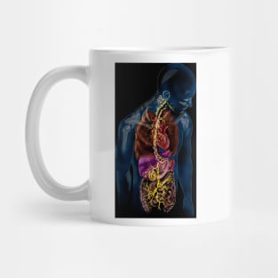 Vagus nerve anatomy, illustration (C037/4895) Mug